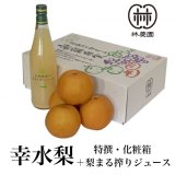 幸水特選梨＋梨ジュース　化粧箱入(4〜5玉)　※8月上旬から発送予定