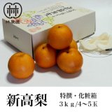 新高特撰梨　約3kg 化粧箱入(5〜4玉)